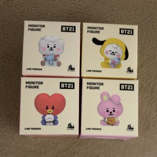 ビーティーイシビル(BT21)のbt21 モニターフィギュア TATA CHIMMY RJ COOKY(アイドルグッズ)