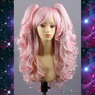 完売品を再入荷♩‪ふわふわ♩‪簡単にハーフツインテール ウィッグ ヘアネット付き(ロングカール)