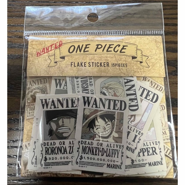 ONE PIECE(ワンピース)のONE PIECE 手配書　フレークステッカー エンタメ/ホビーのおもちゃ/ぬいぐるみ(キャラクターグッズ)の商品写真