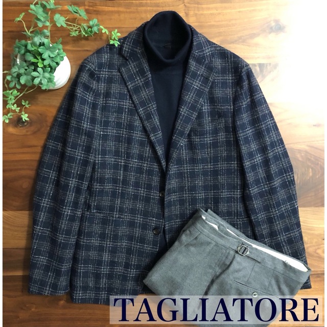 chomyショップTAGLIATORE 46 極美品 ジャケット ネイビー