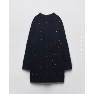 ザラ(ZARA)のシャイニー ケーブルニットセーター(ニット/セーター)