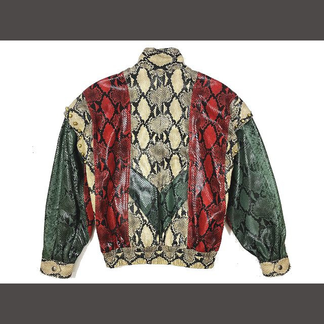 Gucci(グッチ)のグッチ パイソン プリント レザー ボンバー ジャケット アウター 2WAY  レディースのジャケット/アウター(ブルゾン)の商品写真