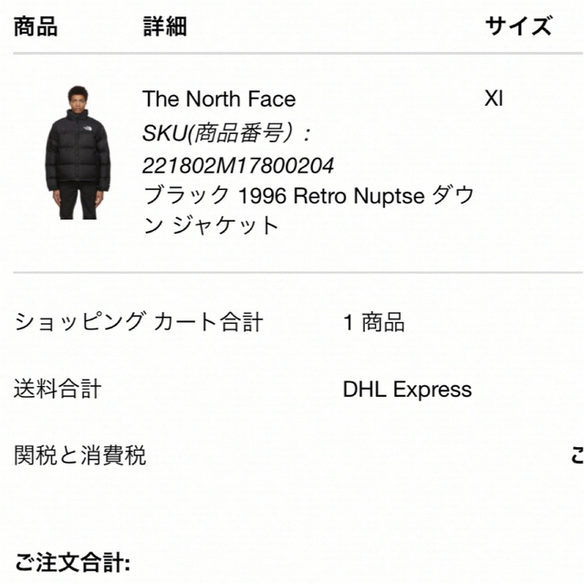 THE NORTH FACE 1996 RETRO NUPTSEダウンジャケット