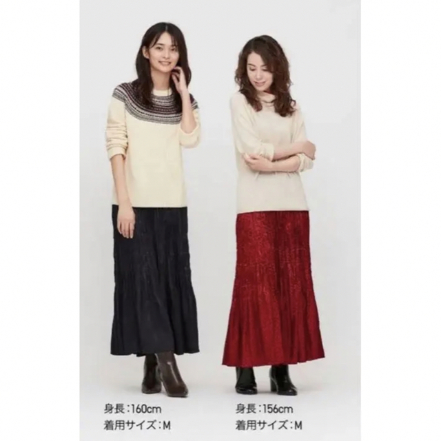 UNIQLO(ユニクロ)のユニクロ イネス ツイストプリーツロングスカート L レディースのスカート(ロングスカート)の商品写真