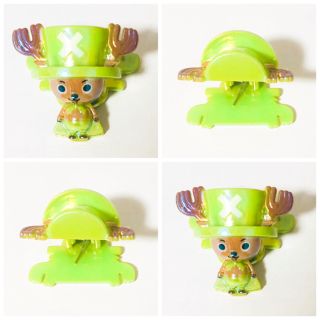 新品★ONE PIECE【チョッパー】クリップ★黄緑色★グリーン★2点セット(その他)