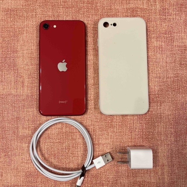スマートフォン本体iphone(se2)128G赤simフリー