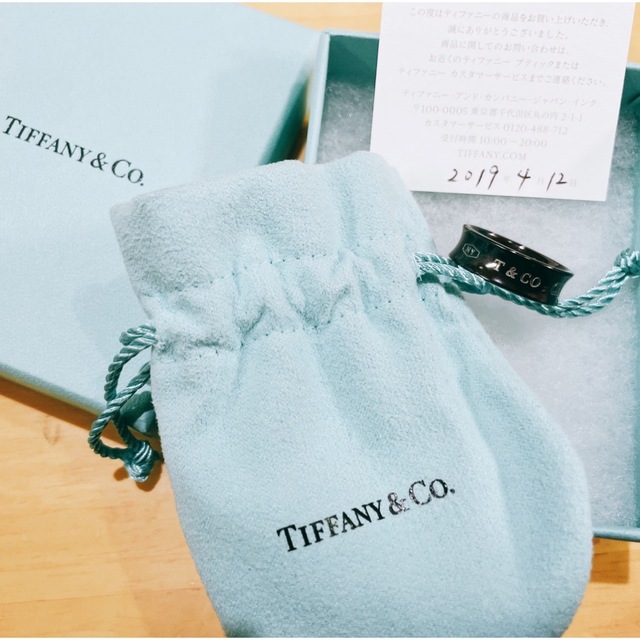 Tiffany & Co. - ティファニー ブラックチタン ワイド リングの Tiffany & Co. - ティファニー ブラックチタン ワイド リングの
