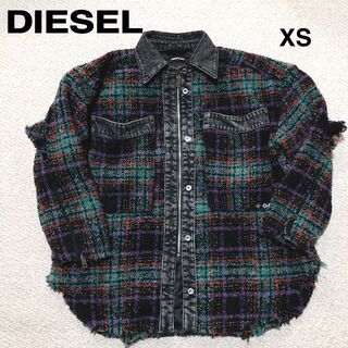 ディーゼル(DIESEL)のDIESEL ツィード×デニム ワイドフィットジャケット XS/ディーゼル (その他)
