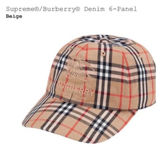 シュプリーム(Supreme)のsupreme burberry denim 6panel cap(キャップ)