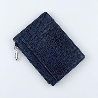 進化形ポケット財布　本革フラグメントケース ブラック ミニ財布(コインケース/小銭入れ)