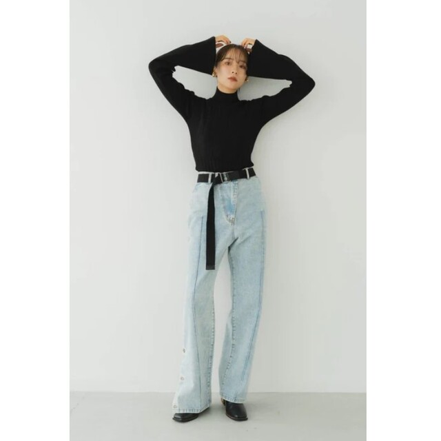 KnuthMarf slit belt slacks pants/denim