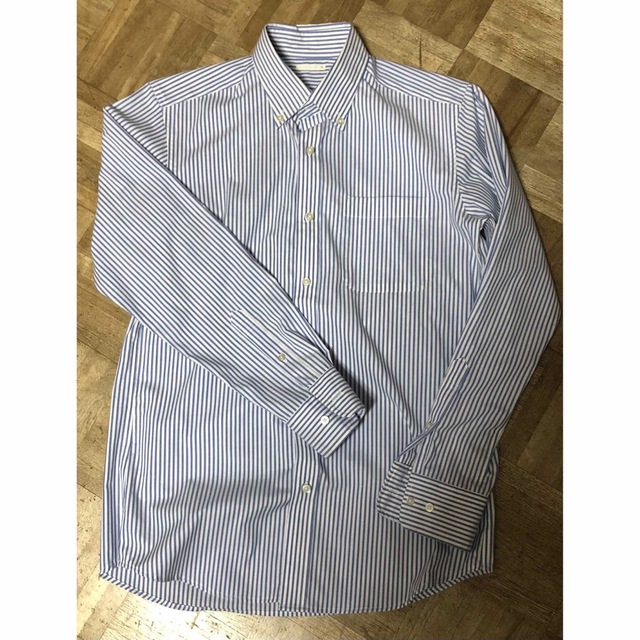 GU - GU ワイシャツ メンズMサイズ 青ストライプの通販 by とり's shop｜ジーユーならラクマ