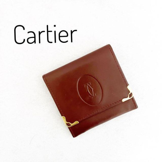 Cartier - 【美品】Cartie カルティエ マストライン ボルドー 小銭入れ