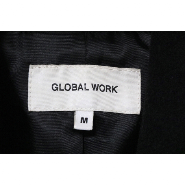 GLOBAL WORK(グローバルワーク)のGLOBAL WORK グローバルワーク ピーコート ブラック Mサイズ メンズ メンズのジャケット/アウター(ピーコート)の商品写真