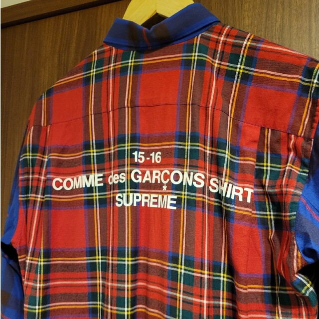 supreme×comme des garsons  チェックシャツ