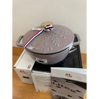 ストウブ(STAUB)のストウブ　staub スノーフレーク　ココット　シフォンローズ　ワナベS 限定品(鍋/フライパン)