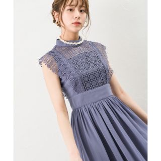 アンデミュウ(Andemiu)のAndemiu レースキリカエシシフォンドレス(ロングドレス)