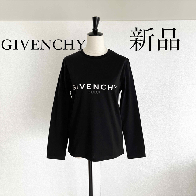 GIVENCHY ジバンシー ロゴプリントTシャツ カットソー ロンT ブラック-