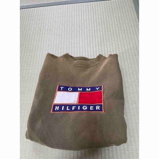 トミーヒルフィガー(TOMMY HILFIGER)の【値下げ】トミーヒルフィガー　Tommy HILFIGER スウェット　苔色(スウェット)