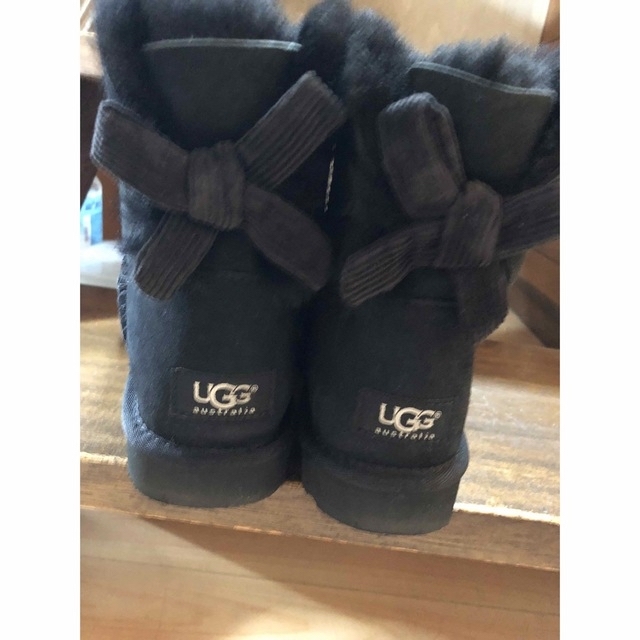 【12月中値下げ↓】UGG アグ/コーデュロイリボンムートンブーツ