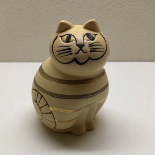 リサラーソン(Lisa Larson)のレア！ 限定 完売 未使用 リサ ラーソン ねこ ミア ゴールド しま(置物)