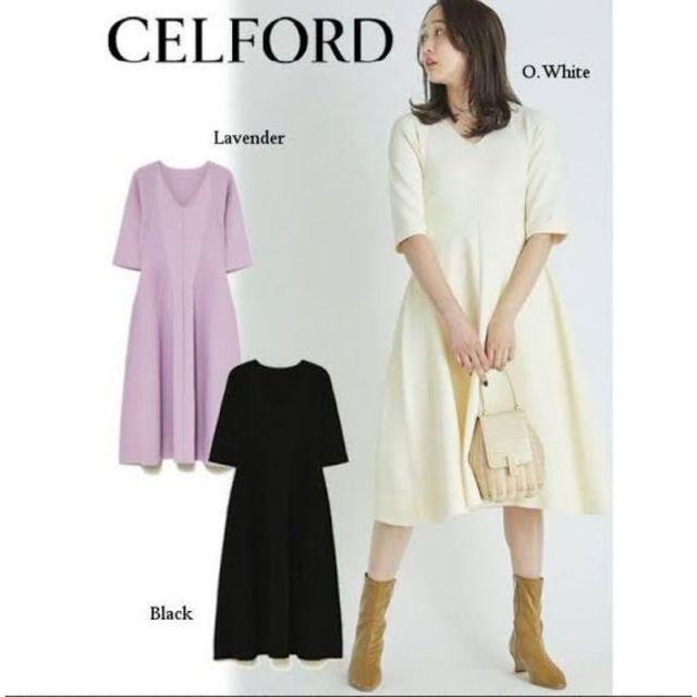 CELFORD - CELFORD セルフォード ホールガーメントワンピース ブラック ...
