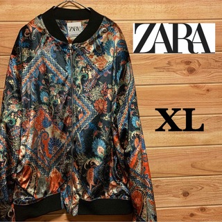 ZARA - ZARA 総柄 ベロア ジャケット ペイズリー XLの通販｜ラクマ