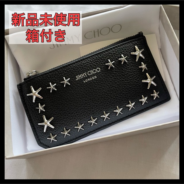 新品・箱付き【ジミーチュウ】Casey コイン&カードケース Black