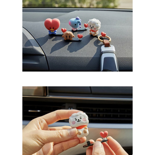 BT21(ビーティーイシビル)の最安値 Bt21 BTS マスクホルダー カーフィギュア TATA エンタメ/ホビーのおもちゃ/ぬいぐるみ(キャラクターグッズ)の商品写真