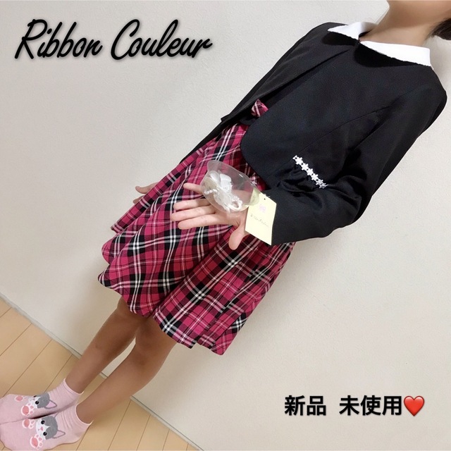 Ribbon Couleur ジャケット・ワンピース・コサージュの3点セット✨ キッズ/ベビー/マタニティのキッズ服女の子用(90cm~)(ドレス/フォーマル)の商品写真