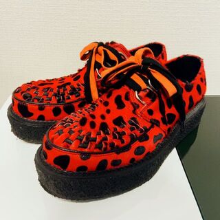 【未使用・タグ付き】gouk ・厚底 赤和柄 靴☆Mサイズ。【kikou】