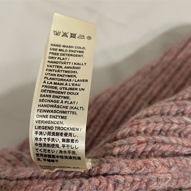 Acne Studios - acne studios アクネ ニット帽 ビーニー ピンクの通販
