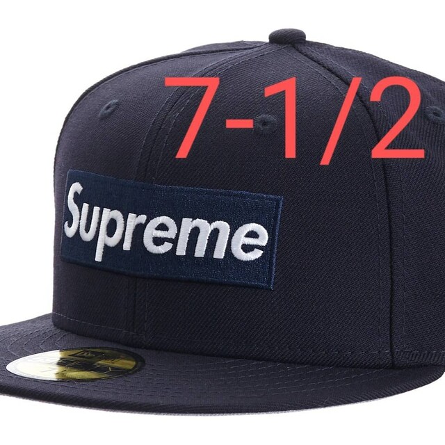 World Famous Box Logo New Era 7 1/2 ネイビー