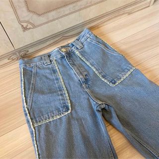 ザラ(ZARA)のおまとめ トップス ZARA ザラ ツイード デニム フラワーパールボタン(デニム/ジーンズ)