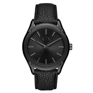 アルマーニ(Armani)の『ARMANI』 / アルマーニ ブラック 黒 腕時計 レザー 革ベルト 新品(レザーベルト)
