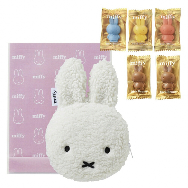 miffy(ミッフィー)のチョコレート　ミッフィー　モロゾフ ミッフィーフェイスポーチ 24g（5個） 食品/飲料/酒の食品(菓子/デザート)の商品写真