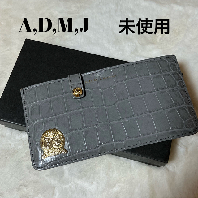 A.D.M.J.(エーディーエムジェイ)の未使用♡ADMJ エーディーエムジェイ クロコ型押しスリムウォレット長財布カード レディースのファッション小物(財布)の商品写真