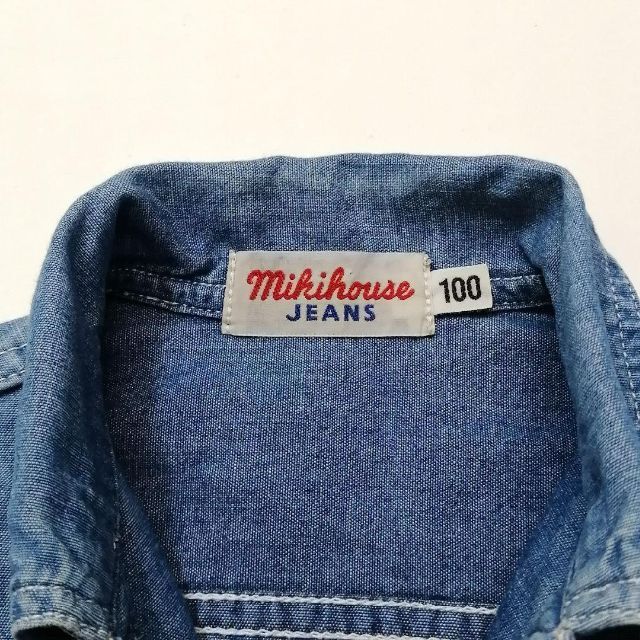 mikihouse(ミキハウス)の✨早いもの勝ち✨MIKIHOUSE JEANS　デニムシャツ　恐竜　100cm キッズ/ベビー/マタニティのキッズ服男の子用(90cm~)(ジャケット/上着)の商品写真