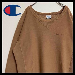 チャンピオン(Champion)の古着 Champion  単色タグ スウェット リバースウィーブ  サイズL 茶(スウェット)