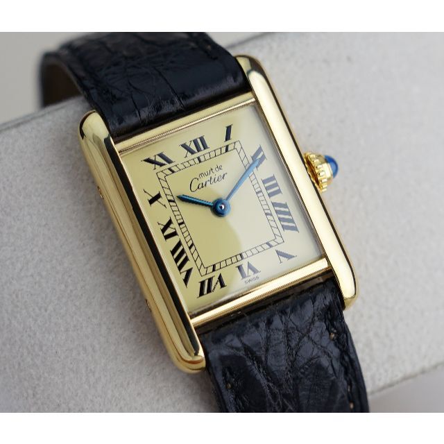 美品 カルティエ マスト タンク アイボリー ローマン SM Cartier