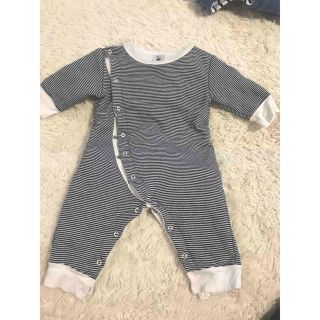 プチバトー(PETIT BATEAU)のプチバトー　Petit Bateau ロンパース　ベビー　6M 67cm(ロンパース)