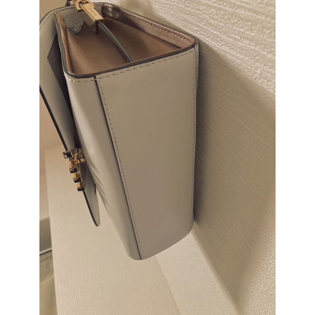 美品 希少品 マイケルコース ショルダーバッグ バイカラー ロゴ レザー