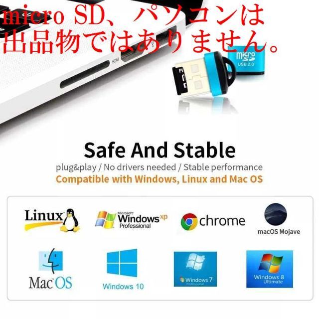 ♪micro SD USB2.0 カードリーダー 変換アダプター レッド A2 スマホ/家電/カメラのPC/タブレット(PC周辺機器)の商品写真