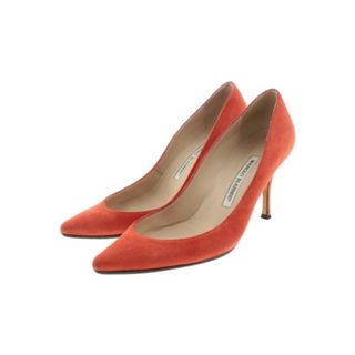 マノロブラニク(MANOLO BLAHNIK)のMANOLO BLAHNIK パンプス 37(23.5cm位) オレンジ 【古着】【中古】(ハイヒール/パンプス)