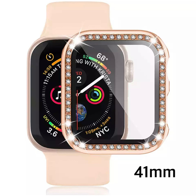 Apple Watch(アップルウォッチ)のApplewatch カバー キラキラ 41mm ローズゴールド スマホ/家電/カメラのスマホアクセサリー(モバイルケース/カバー)の商品写真