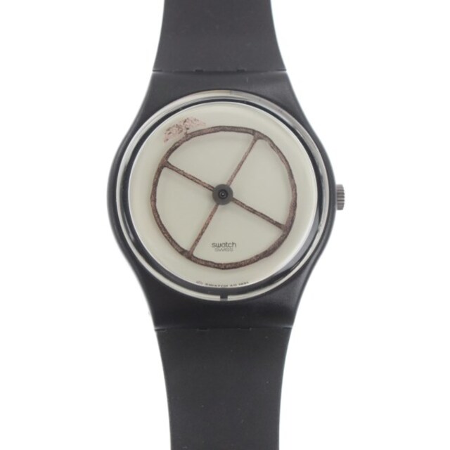 swatch(スウォッチ)のSWATCH スオッチ 腕時計 - 白x黒 【古着】【中古】 メンズの時計(その他)の商品写真