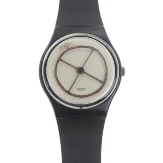 スウォッチ(swatch)のSWATCH スオッチ 腕時計 - 白x黒 【古着】【中古】(その他)