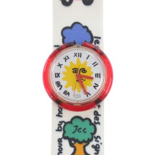 スウォッチ(swatch)のSWATCH スオッチ 腕時計 - 白x赤 【古着】【中古】(その他)