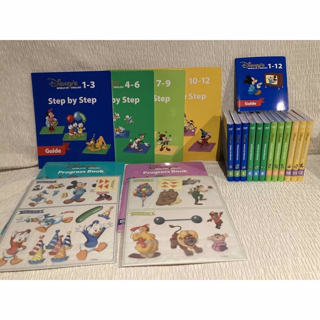 未開封多数 DWEディズニー英語システム 新子役 ステップバイステップ DVD-