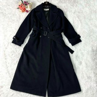 マックスマーラ(Max Mara)の【訳あり】Max Mara　銀タグ　ロングコート　ブラック　ウール(ロングコート)